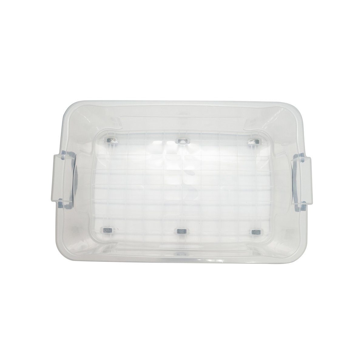 Cutie depozitare 30L cu capac si roti din plastic transparenta 630x400x200mm